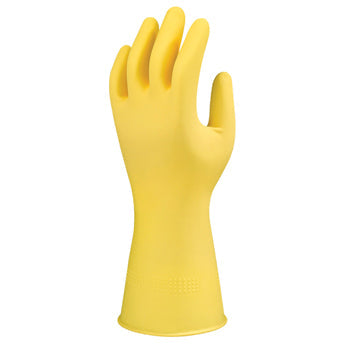 CHEMICAL RESISTANT GLOVES, Heavy Weight, Marigold Suregrip G04Y, Medium (8.5), Pack of 12 pairs