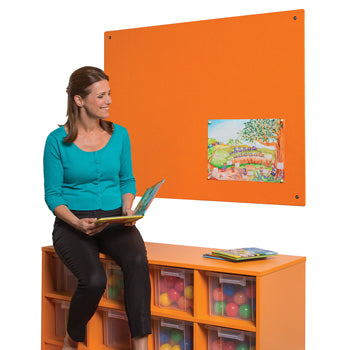 COLOURPLUS(R) FELT NOTICEBOARDS, Unframed, 1500 x 1200mm, Orange