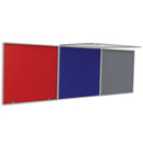 FELT NOTICEBOARDS, Tamperproof, Top Hinged Doors, Single Door - 1200 x 1200mm height, Blue