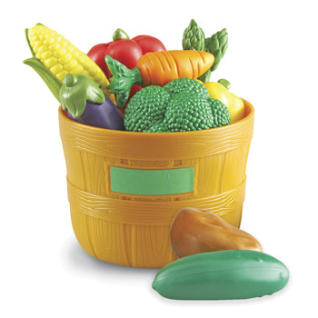 PLASTIC TUB OF VEGETABLES, Age 18 mths+, Set of 9