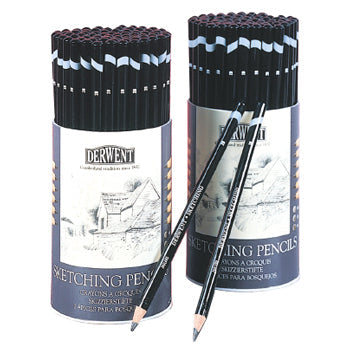 SKETCHING PENCILS, Derwent, 4B, 2B & HB, Tub of 72