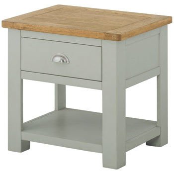 PORTLAND STONE FURNITURE, LAMP TABLE WITH DRAWER, CRAFTSMAN CONTRACT FURNITURE LTD