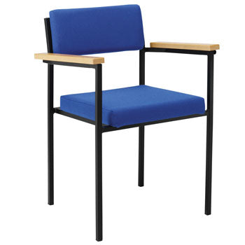 UPRIGHT CHAIRS, Square Tube Steel Frame, With Arms, Havana, Smartbuy