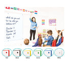 COLOUR EDGED WHITEBOARDS, 1200 x 1200mm, Red