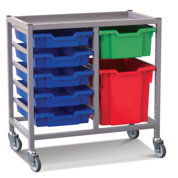 TROLLEYS, DOUBLE COLUMN, 725mm height, Grey