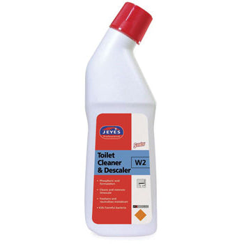 TOILET CLEANING, W2 Toilet Cleaner & Descaler, JEYES Professional, Case of 6 x 750ml