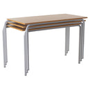 Table, CRUSHBENT STACKING FRAME, RECTANGULAR, 1100 x 550mm, Sizemark 1 - 460mm height, Beech