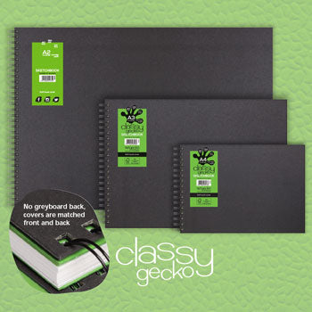 SPIRAL BOUND SKETCH BOOKS, Artgecko Classy Sketchbooks, A3 Landscape, Each