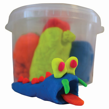 SOFT DOUGH, Fluorescent Colours, Age 1+, Tub of 6 x 300g