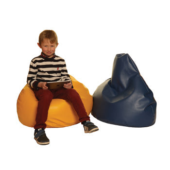 FAUX LEATHER BEAN BAGS, PEAR, 660mm diameter, Lime