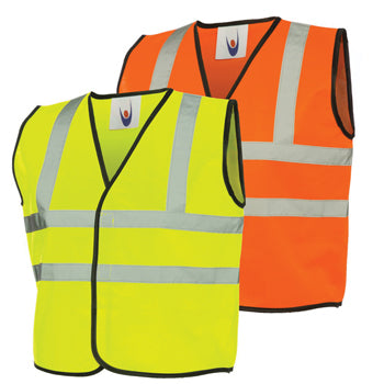 CHILDREN'S HI VIS WAISTCOATS, Orange, Age 7-9, Each