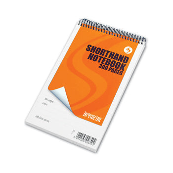 SHORTHAND NOTEBOOKS, Spiral Bound At Head, 203 x 127mm, 300 Pages (150 sheets), Pack of 5