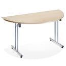 FOLDING TABLES, SEMI CIRCULAR, 1600 x 800mm depth, Maple, EMERGENT CROWN