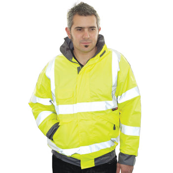 HIGH VISIBILITY WEAR, Waterproof Bomber Jacket, Small, Each