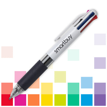 PENS, Smartbuy, BALLPOINT MULTIPENS, 6 Colour, Pack of 10