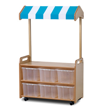 Millhouse  ROLE PLAY ZONE, MOBILE TALL UNIT (WITH SHOP CANOPY), With 6 Baskets