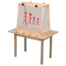 SOLID BEECH FRAMED EASELS, Perspex, 2 Sided - 2 Boards, Each