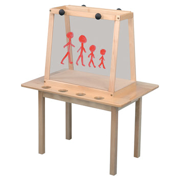 SOLID BEECH FRAMED EASELS, Perspex, 2 Sided - 2 Boards, Each