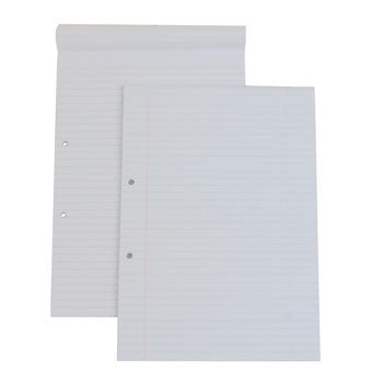 REFILL WRITING PADS, A4, Punched 2 Holes, No Cover, 8mm ruled, Pack of 10