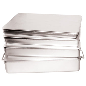 ALUMINIUM TINS,  LOOSE LID, Large Size (409 x 267mm), 32mm deep, Each