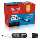 MARKERS, DRYWIPE WHITEBOARD, CHISEL TIP,  DRYWIPE PEN SHAPE MARKERS, Berol DryWipe Marker, Bullet Tip, Black, Berol, Class Pack of 48