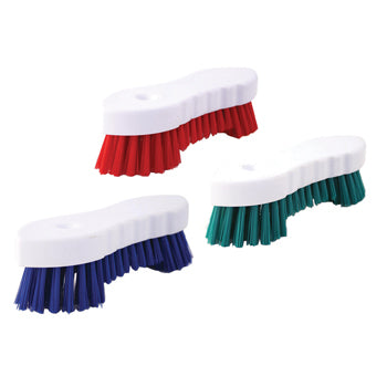 SCRUBBING BRUSHES, Double Wing Polyester, 200mm (8''), Red, Each