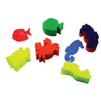 SPONGE FOAM SHAPES, Sea Life, Pack of 5