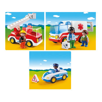 PLAYMOBIL(R) 1.2.3 RANGE, Emergency Services Bundle, Set