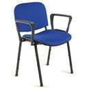 STACKING CHAIR, With Arms - 520mm width, Madura, EMERGENT CROWN CONTRACT OFFICE