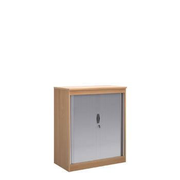 TAMBOUR CUPBOARDS, 1200mm height, Beech