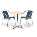 WEATHER RESISTANT CAFE FURNITURE, TABLES, Circular, Beech