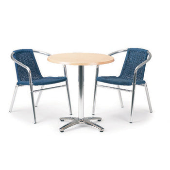 WEATHER RESISTANT CAFE FURNITURE, TABLES, Circular, Beech