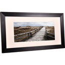 SATIN PANORAMIC FRAMES, Black, With mount for 20'' x 8'' picture
