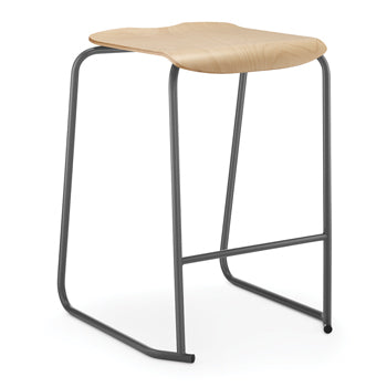 SE STOOL, NON-FIRE RETARDANT SHELL, 525mm Seat height, Red
