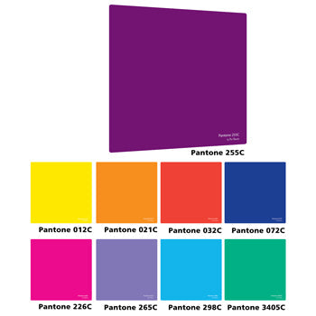 PANTONE PIN PANELZ(R), 900 x 900mm height, Pantone - 032C
