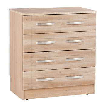 4 DRAWER CHEST, Golden Oak