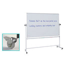 MOBILE ALUMINIUM FRAMED WHITEBOARDS, Mobile Swivel/Revolving, Non-Magnetic, 1200 x 900mm height