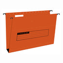 MANILLA SUSPENSION FILES, Orange - With Reinforced Base, Pack of 25