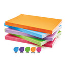 BOOK, SKETCH, STAPLED, 140gsm Toothy Cartridge Paper, Assorted Brights, A4 Card Cover, 5 Assorted Colours, Plain, Pack of 25