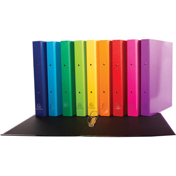 RING BINDERS, A4, 2 RING ('O' Shaped), A4 Ring Binders, 30mm Capacity, Assorted Colours, Box of 10