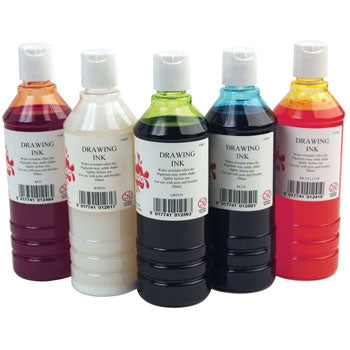 DRAWING INK, Waterproof, Large, Red, 500ml