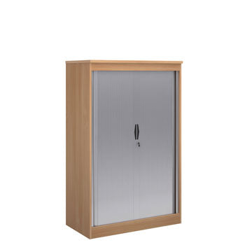 TAMBOUR CUPBOARDS, 1600mm height, White