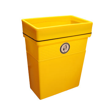 LITTER BINS, OPEN REGENT, Small, Yellow, Leafield Environmental, Each