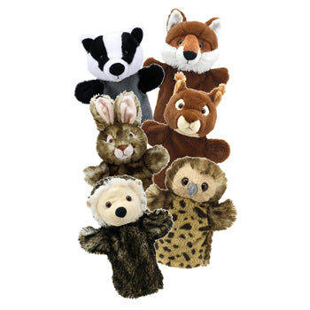 PUPPET, GLOVE, Woodland Animals, Set of 6