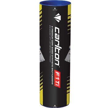 SHUTTLECOCK, NATURAL CORK BASE, SYNTHETIC SKIRT, Carlton(TM) F1-TI, Pack of 6