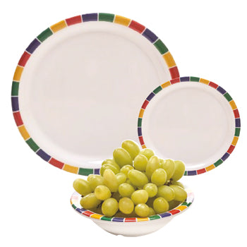 MELAMINE, Caribbean Block, Plate, 230mm, Each