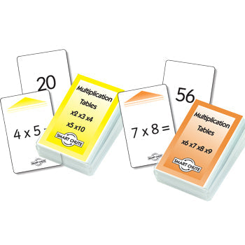 SMART CHUTE CARDS, Multiplication Facts Level 1 & 2, Pack of 2 sets