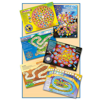 BOARD GAMES, Maths Board Games, Pack 1, Set of 6