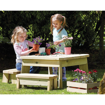 Square Table & Bench Set, Preschool, Each