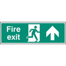 SAFETY SIGNS, FIRE EXIT SIGNS, Self-Adhesive, Arrow Up - Progress forward from here, 450 x 150mm, Each